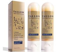 Mascarilla facial despegable de sebo de res, bálsamo orgánico de sebo y colágeno para la cara, mascarilla de limpieza profunda de poros, no grasosa, humectante, cuidado de la piel seca (2Pcs)