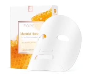 Mascarilla facial FOREO Manuka Honey para piel seca y fatigada, pack de 3, fórmula profundamente nutritiva y anti-edad, no testada en animales y compatible con los dispositivos UFO