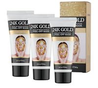 Mascarilla facial Golden Nano Lift Mask despegable con nanooro de 24 quilates, mascarilla reafirmante con colágeno dorado, mascarilla limpiadora de poros para puntos negros y limpieza de poros