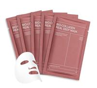 Mascarilla Facial,Mascarilla De Colageno,Pack De 5 Mascarillas Hidratantes Con ColáGeno,Suero Concentrado,HidratacióN Profunda,ReduccióN De Arrugas Y Refinamiento De Poros,Elasticidad De La Piel