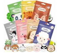 Mascarilla Facial Niña, Mascarillas Faciales para Niñas, Mascarilla Facial Hidratante, Mascarillas Faciales Animales con Estampados, Apto para Todo Tipo de Piel (A)