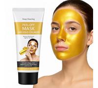Mascarilla Facial Peel Off de Oro, Mascarilla Peel Off de Oro, Hidratante Iluminadora Calmante Face Mask, Tratamiento Facial, Limpieza, 60g