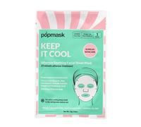 Mascarilla facial Popmask Keep It Cool Aftersun, refrescante y calmante con aloe, centella y ácido hialurónico, vegana y sin parabenos con aroma tropical (1 mascarilla)