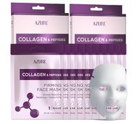 Mascarilla facial reafirmante de colαgeno y pιptidos AZURE - Mascarilla facial restauradora, suavizante e hidratante - Ayuda a reducir lνneas fin