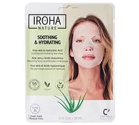 Mascarilla Facial RECONFORTANTE e HIDRATANTE con Aloe Vera y Ácido Hialurónico - Tejido 100% Biodegradable - IROHA NATURE