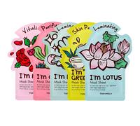 Mascarilla facial TONYMOLY I'm Real Radiance de 5 unidades que hidrata y humecta el rostro