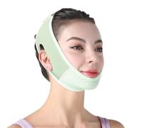 Mascarilla Facial V-Line Lifting Banda facial ligera con forma de V, cómoda, adelgazante nocturna, ajustable, invisible, soporte tonificador(Green)