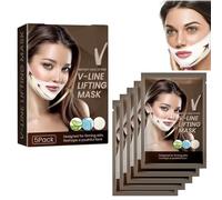Mascarilla Facial V-Line,Mascarilla Adelgazante Lifting Reafirmante,V Line Mascarillas Cara Hidratante,V-line Mascarilla Facial Lifting,Forma De V Para El Lifting Facial y De La Piel 5PC