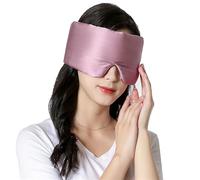 Mascarilla for dormir de seda morera Natural, parche for ojos, for portátil viaje, cubierta for for siesta, venda suave for los(Deep Pink)