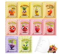 Mascarilla Hidratante Facial, Daily Care Mascarilla Facial, Ricas en extractos de frutas,Iluminadora, Calmante, Skincare Set para Mujeres Adolescente (Multicolor-10)