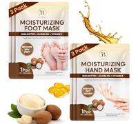 Mascarilla Hidratante Manos y Pies con Karité, Jojoba, Vitamina E, 3 Pares