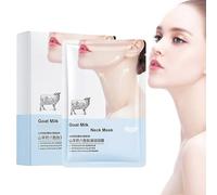 Mascarilla hidratante para el cuello, máscara antienvejecimiento para el cuello con leche de , máscara reafirmante hidratante, almohadillas reductoras de doble barbilla, máscara hidratante y