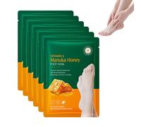 Mascarilla Hidratante Pies 3pares, Suaves Con Miel De Manuka, Calcetines Hidratantes Para Pies Con Acción Emoliente,Hidratación Intensiva, Mascarilla Para Pies Hombre Mujer, No Plástico