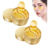Mascarilla Hidratante Radiante de Oro para Ojos, Parches de Oro de 24k para el Contorno de Ojos, Cuidado Hidratante Antiedad para el Contorno de Ojos, Antiarrugas, Reduce Líneas de Expresión e Hinchaz