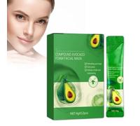 Mascarilla Humectante de Aguacate, 36 Piezas 4g Mascarilla Facial de Espuma de Aguacate Nutritiva para Piel Seca Refinamiento de Poros Limpieza Profunda Control de Aceite
