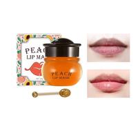 Mascarilla labial hidratante, Bálsamo labial de miel/melocotón para labios secos y pálidos, Bálsamo de abeja/melocotón para reparación de labios, exfoliante labial para hidratación y prevención Jingan