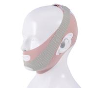 Mascarilla Levantamiento Mentón en Forma de V, Correa de Nailon para Adelgazar el Rostro Ajustable con Doble Mentón Ideal Mujeres Ideal para Dormir y Levantar la Flacidez (Rosa)