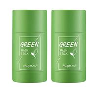 Mascarilla Limpiadora Barra de té Verde, 2 Palos Green Tea Mask Stick, Mascarilla Limpiadora de té Verde, Limpieza Profunda, Control de Aceite, EliminacióN de Espinillas, Suave y No Irritante