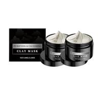 Mascarilla limpiadora de caolín, removedor de puntos negros y control de aceite para pieles sensibles/grasas y secas, máscara facial de arcilla profunda con bentonita, exfoliante desintoxicante y