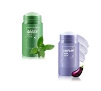 Mascarilla limpiadora en barra de té verde portátil con aplicador giratorio. Apta para todo tipo de piel, hidrata el rostro y limpia los poros en profundidad.