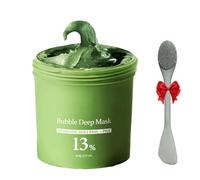 Mascarilla Limpiadora Profunda con Burbujas de Albahaca Sagrada - Limpiador de Poros Profundo para Eliminar Puntos Negros, Control de Grasa y Luminosidad Instantánea (1 Pc)