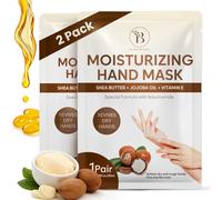 Mascarilla Manos Hidratante para Piel Seca - Guantes Hidratantes Manos con Manteca de Karité, Aceite de Jojoba y Vitamina E - Tratamiento Hidratante - Apto para Mujeres y Hombres (2 Pares)