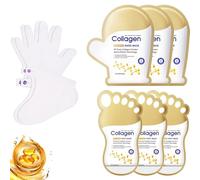 Mascarilla Manos & Mascarilla Pies Hidratantes, Guantes & Calcetines Hidratantes, 3 Pares de Cada, Nutrición Intensa para Manos y Pies Secas