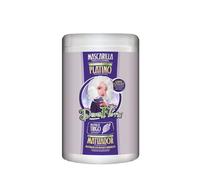 Mascarilla Matizadora Violeta Dona Flora - Neutraliza Tonos Amarillos y Naranjas - Hidratación Intensa - Ideal para Cabellos Rubios, Grises o Decolorados - Efecto Platino - 1 kg