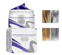 Mascarilla Morada con Keratina, Mascarilla de Pelo Morado, No Yellow Mask, Acondicionador Violeta, Mascarilla Ultravioleta Neutralizante, Tinte Matizador Violeta para Cabello Rubio