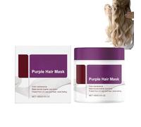 Mascarilla nutritiva para el cabello, acondicionador hidratante morado maca, neutraliza los tonos cobrizos y amarillos en cabello rubio plateado y gris