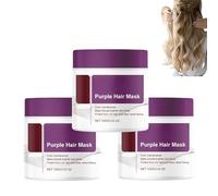 Mascarilla nutritiva para el cabello, acondicionador hidratante morado maca, neutraliza los tonos cobrizos y amarillos en cabello rubio plateado y gris
