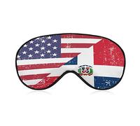 Mascarilla para dormir con bandera dominicana de América, suave, con los ojos vendados, portátil, con correa ajustable para hombres y mujeres