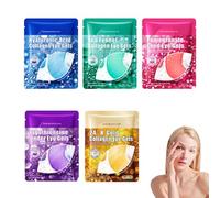 Mascarilla para los ojo, Parches Ojos de Gel, Colágeno de oro de 24k, ergotioneína, ácido hialurónico, hinojo marino, mascarilla para ojos con extracto de semilla de granada, 5Pares