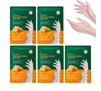 Mascarilla para Manos, 5 Pares Guantes de Manos Hidratantes, Hand Mask, Máscara Para Pelar A Mano Con Niacinamida, para Manos Secas y Agrietadas, Blanqueador y Antienvejecimiento