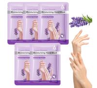Mascarilla para Manos con Extracto de Lavanda, Hand Mask, Paquete de 5 Unidades, Guantes de Hidratantes, Nutrición Cutánea Natural, Suavizante para Manos Ásperas, Efecto Alisador de Textura