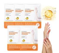 Mascarilla para Manos con VC, Hand Mask, Paquete de 5 Unidades, Guantes de Hidratantes, Nutrición Cutánea Natural, Suavizante para Manos Ásperas, Efecto Alisador de Textura