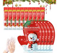 Mascarilla para Manos Navidad Set, 5 Piezas Mascarilla Manos+10 Piezas Crema manos, mascarilla para manoss de Navidad, Emolienta, Suavizar la Piel, Christmas Gifts para Familiares, Amigos y Ti