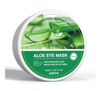 Mascarilla para Ojos de Aloe Vera 60 Piezas - Parches Oculares Refrescantes con Extracto Natural, Reduce Ojeras, Hinchazón y Líneas Finas, Empaque Individual Portátil para Piel Sensible(60pcs)