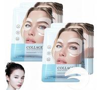 Mascarilla para Ojos, Parches Revitalizantes para Ojos con Biocolágeno, para Ojos Hinchados y Ojeras, Complejo Péptido,Hidratación Profunda,Reafirmante y Luminosidad para Todo Tipo de Piel (10 Piezas)