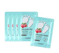Mascarilla para pies TONYMOLY I'm Lovely Peach, 5 unidades