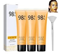 Mascarilla Peel Off 3 Piezas, Gold Foil Peel Off Mask, Mascarilla Facial Hidratante, para Hidratación, Antiarrugas, Limpieza