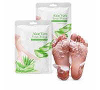 Mascarilla Pies Exfoliante 2 Pares con Peeling Suave - Elimina Piel Muerta, Callos y Hidrata Talones Agrietados para Pies Suaves - Ideal para Mujeres y Hombres