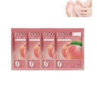Mascarilla Pies Peeling con Melocotón,Foot Peel Mask,Mascarilla Exfoliantes para Pies Secos y Agrietados,Calcetines de Peeling,Elimina Durezas y Callos,Apta para Mujeres y Hombres,4pc