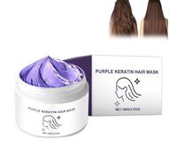 Mascarilla púrpura de queratina para el cabello, tratamiento tonificante y de control del encrespamiento, acondicionador hidratante reparador del cabello, para todo tipo de cabello (1 PCS)