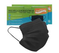 Mascarilla Quirur Iir Biofield Negra 50u