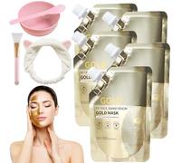 Mascarilla Retinol De Serpiente, Mascarilla De Retinol De Serpiente, Mascarilla De Retinol Dorado, Mascarilla Dorada De Retinol De Serpiente, Antienvejecimiento, Hidratante Y Limpiadora (5Pcs)