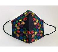 Mascarilla reutilizable estampada ojos negro original divertida colorida y elegante