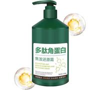 Mascarilla revitalizante capilar de queratina y polipéptidos, crema hidratante, suavizante y reparadora del cabello dañado, tratamiento capilar de queratina, brillo y suavidad duraderos