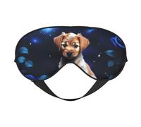 Mascarilla suave para cachorros con rosa azul. Unisex, cómoda y transpirable, adecuada para el descanso diario. Te ayuda a entrar rápidamente en un sueño profundo.