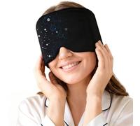 Mascarilla térmica térmica con tecnología de gel Wiederverwendbare Migräne con tecnología de gel de licra feste para el desgaste y el desgaste y el invierno, Augenringe, Schwellungen, negro